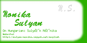 monika sulyan business card